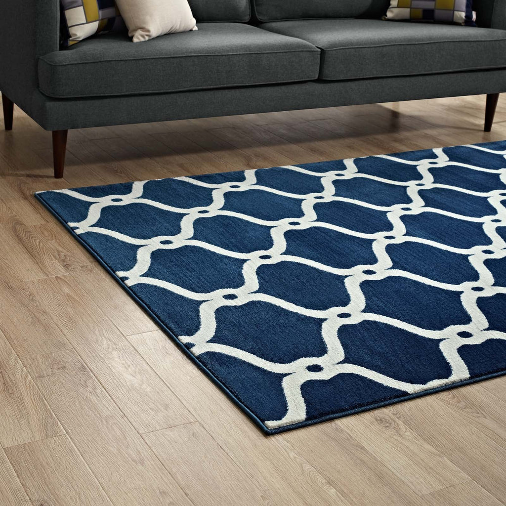 Beltara Chain Link Transitional Trellis 8x10 Area Rug by Modway