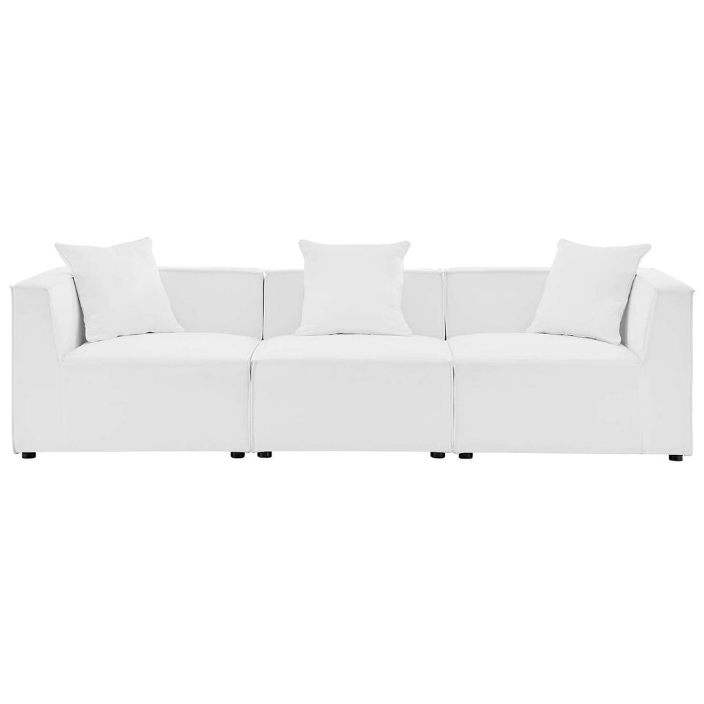Saybrook 3-Piece Outdoor Patio Upholstered Sectional Sofa by Modway
