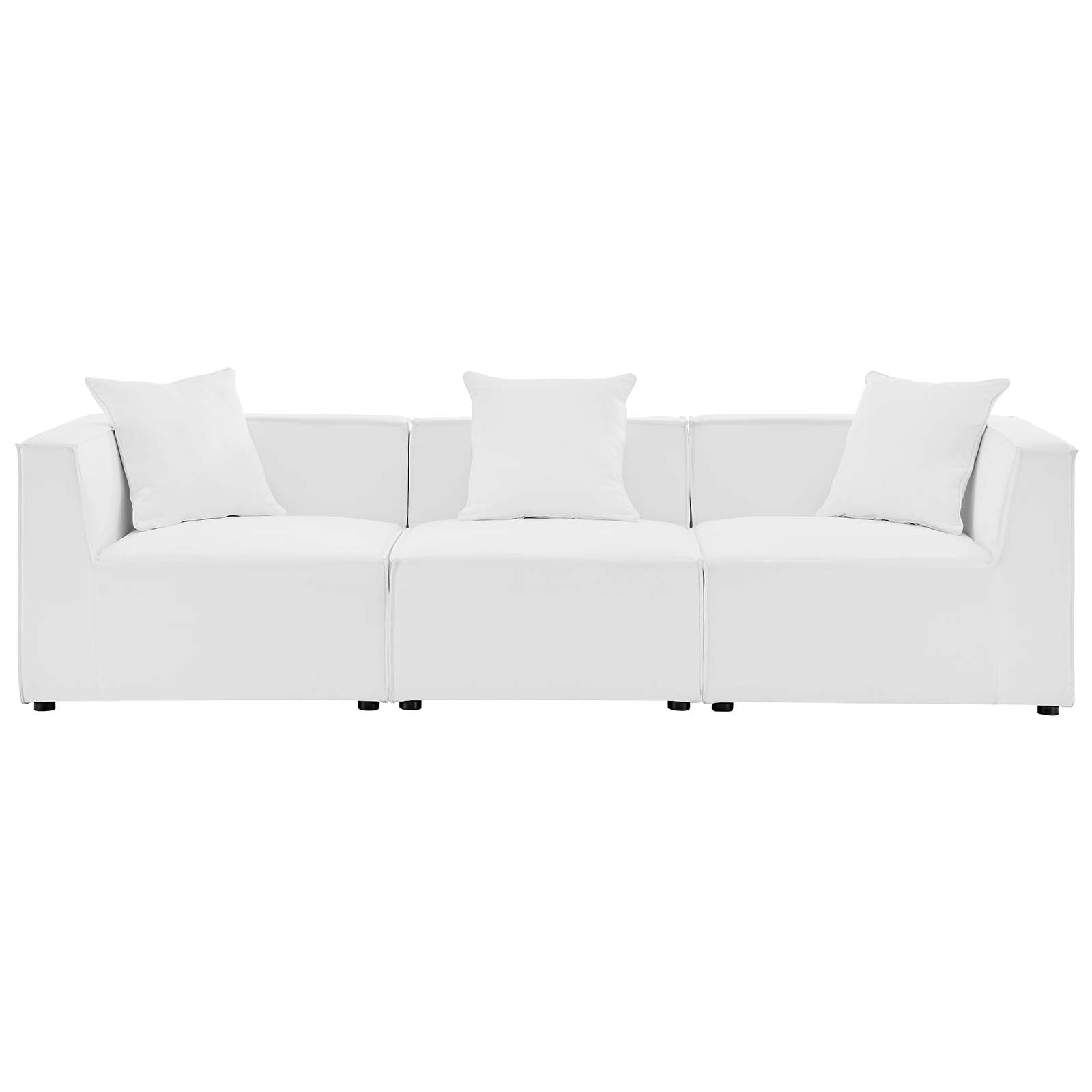 Saybrook 3-Piece Outdoor Patio Upholstered Sectional Sofa by Modway