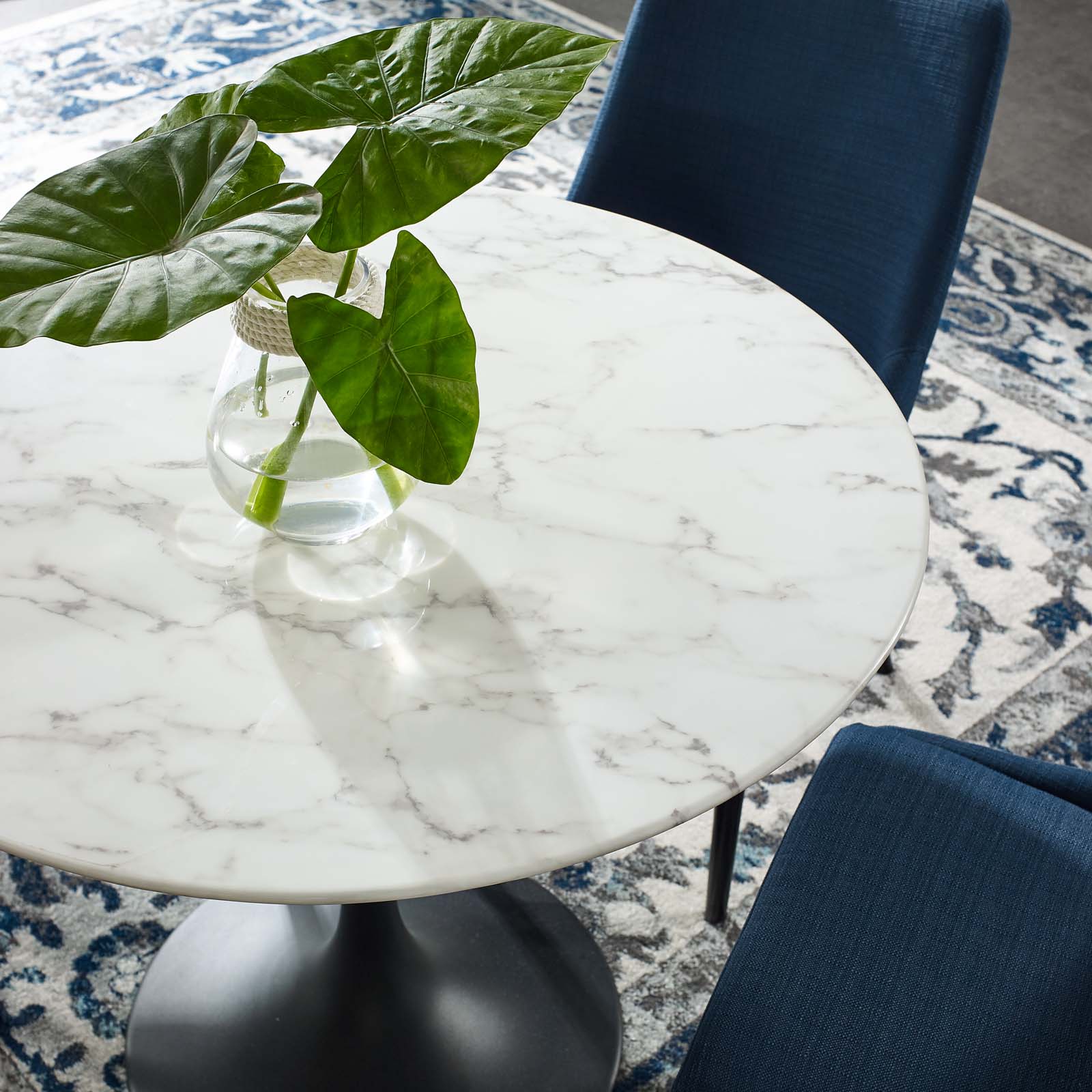 Lippa 36" Round Faux Marble Dining Table by Modway