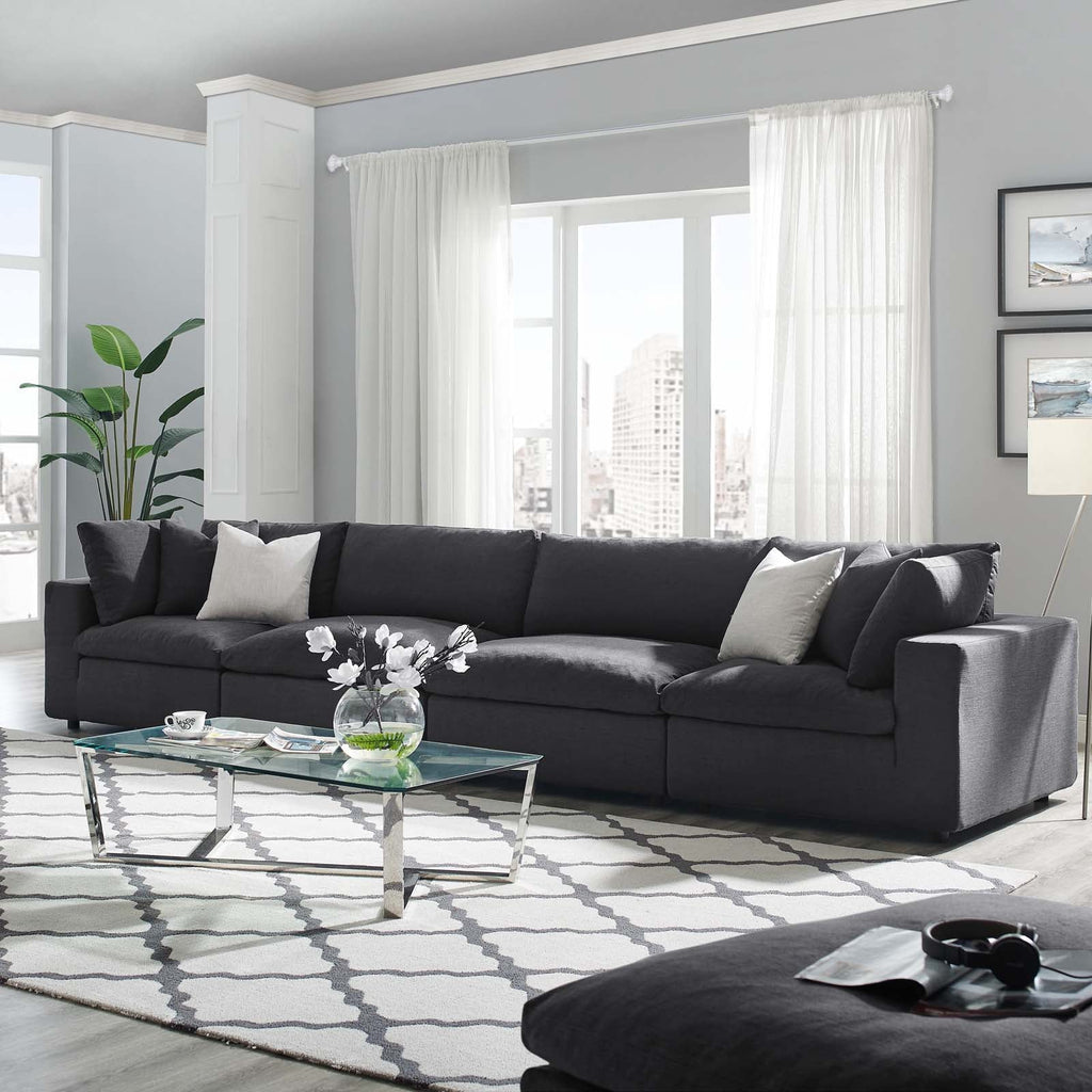 Commix 4 Piece Down Filled Overstuffed Sectional Sofa Set by Modway