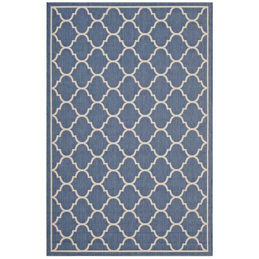 Avena Moroccan Quatrefoil Trellis Indoor and Outdoor 5x8 Area Rug by Modway