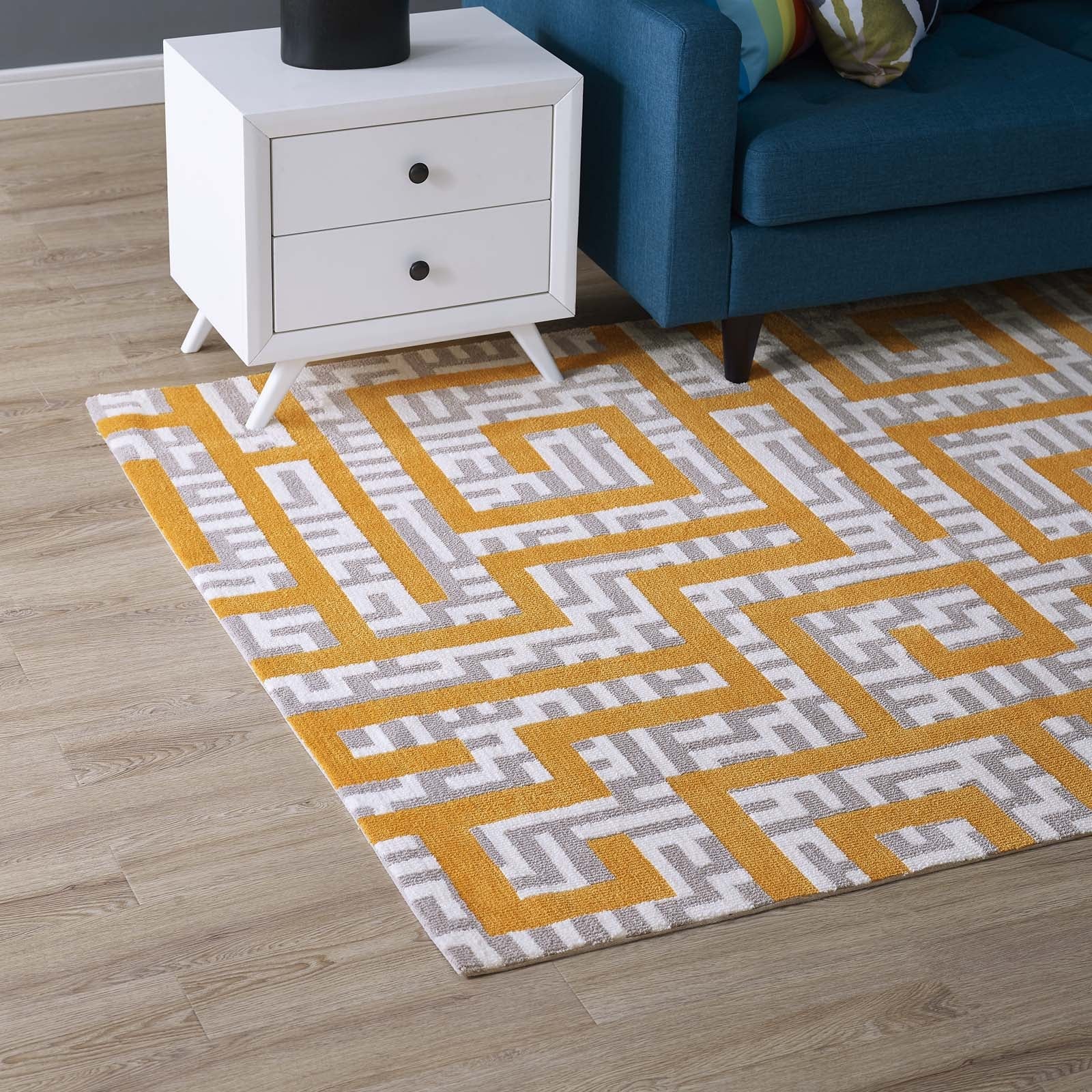 Nahia Geometric Maze 5x8 Area Rug by Modway