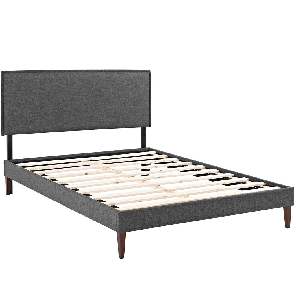 Amaris Fabric Full Platform Bed with Squared Tapered Legs by Modway