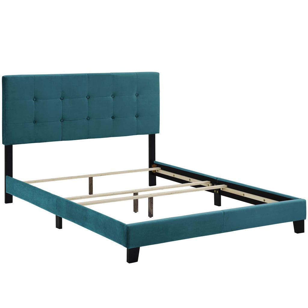 Amira Performance Velvet Queen Bed by Modway