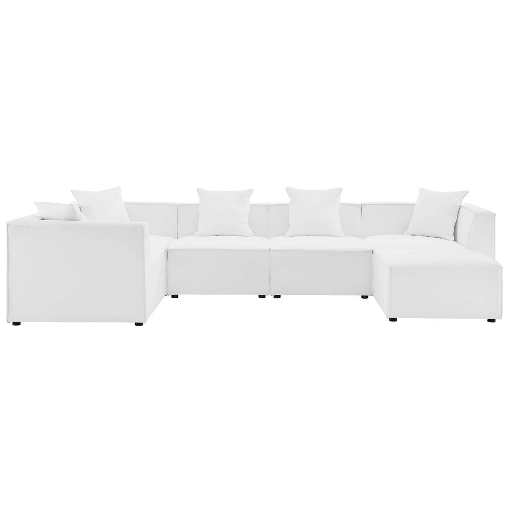 Saybrook 6-Piece Outdoor Patio Upholstered Sectional Sofa by Modway