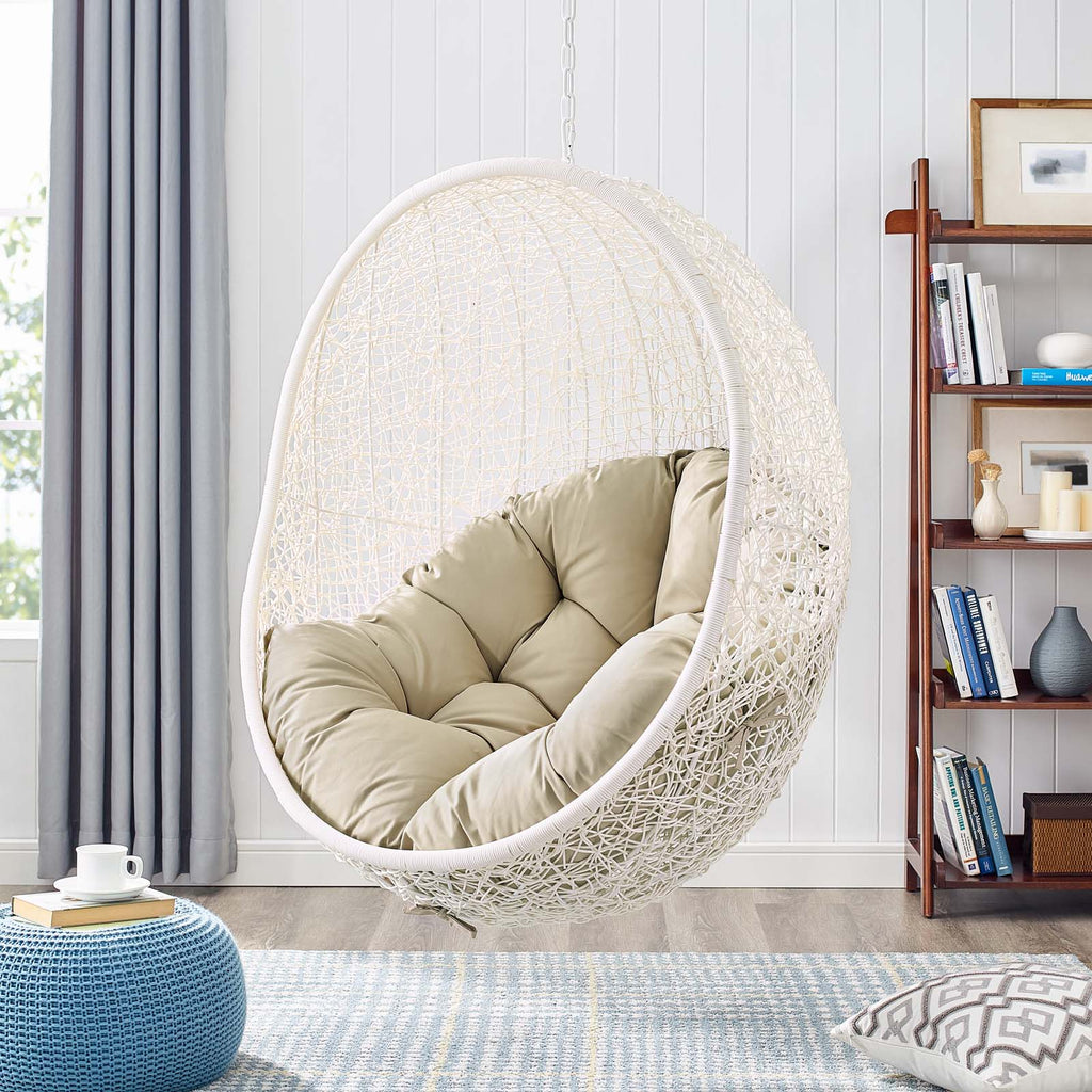 Hide Sunbrella¨ Fabric Swing Outdoor Patio Lounge Chair Without Stand by Modway