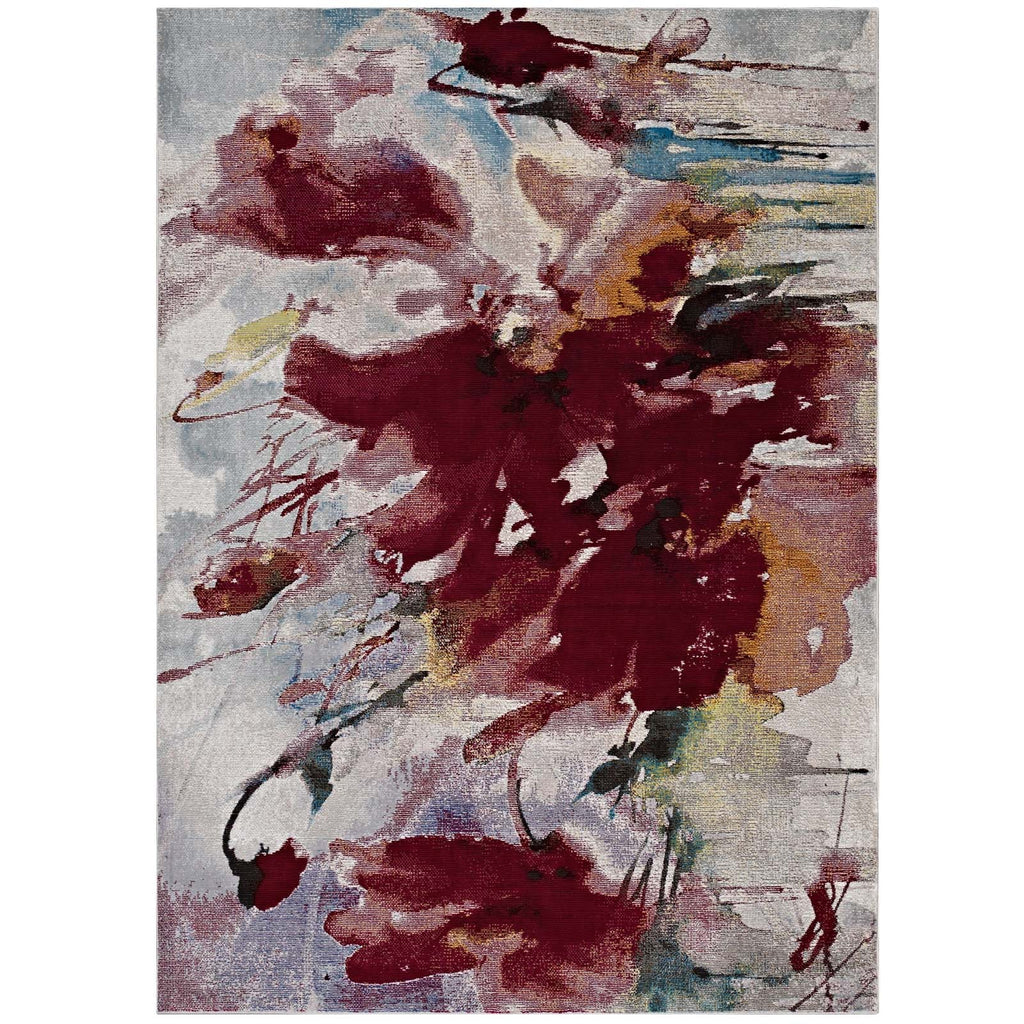 Blume Abstract Floral 4x6 Area Rug by Modway