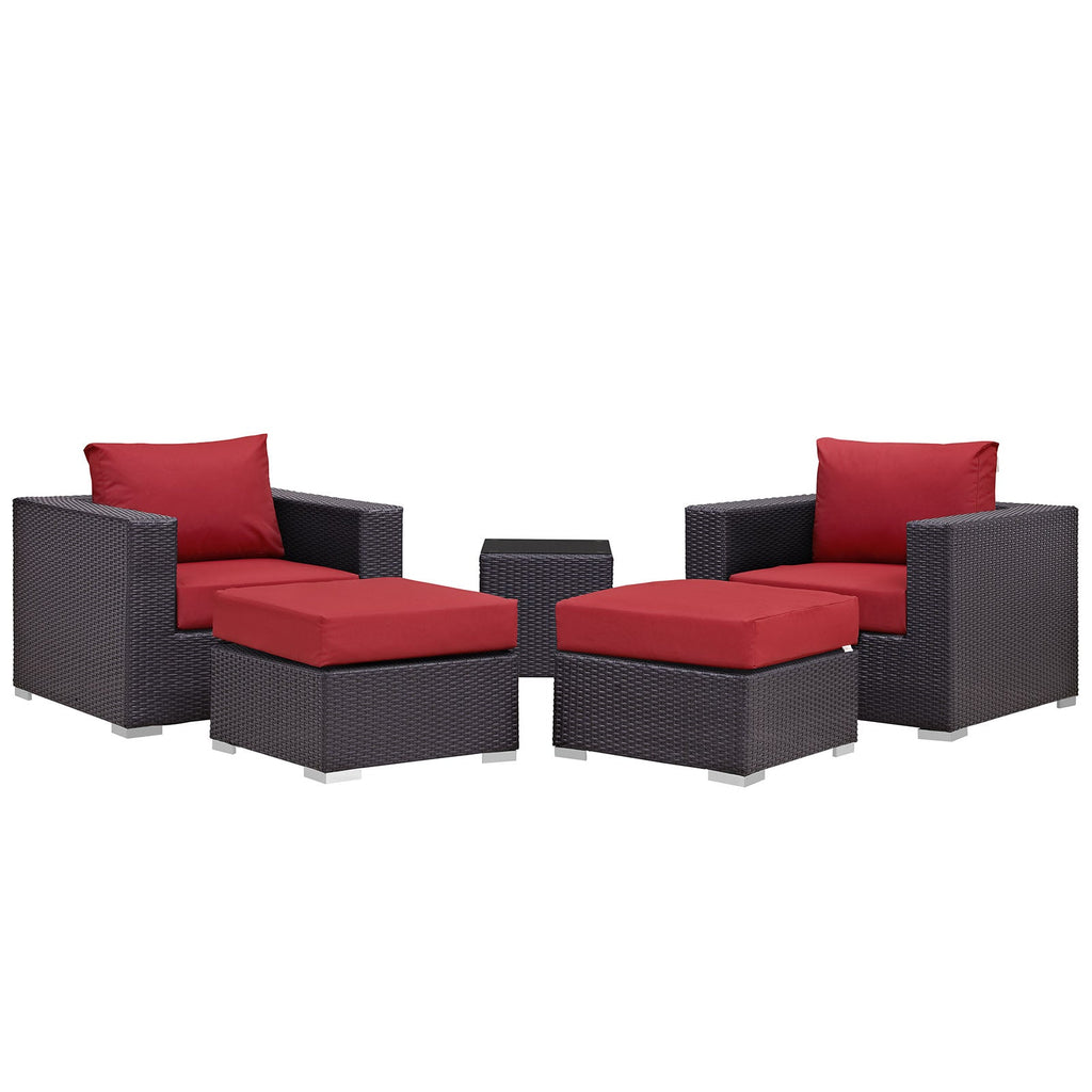 Convene 5 Piece Outdoor Patio Sectional Set by Modway