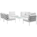 Harmony 7 Piece Outdoor Patio Aluminum Sectional Sofa Set by Modway