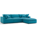 Commix 4 Piece Down Filled Overstuffed Sectional Sofa Set by Modway