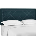 Reese Nailhead Upholstered Linen Fabric Full / Queen Headboard by Modway