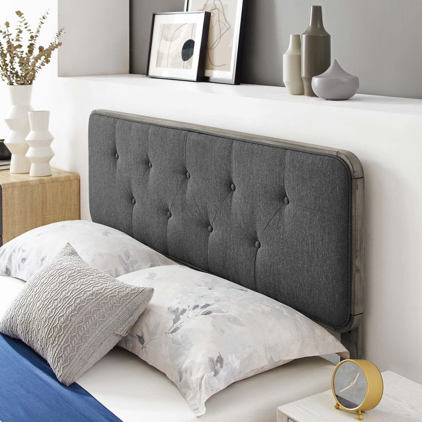 Bridgette Wood King Platform Bed With Angular Frame by Modway