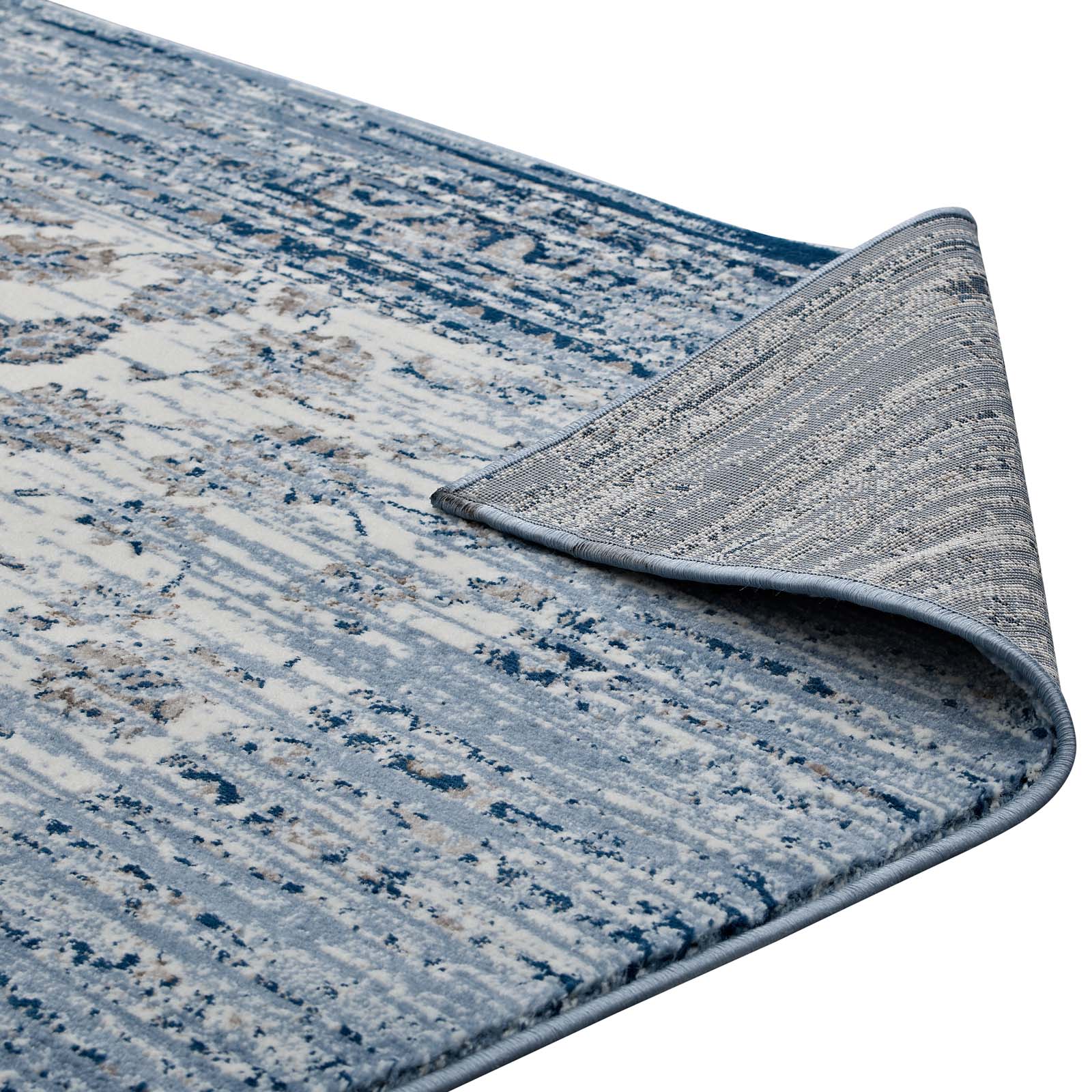 Chiara Distressed Floral Lattice Contemporary 5x8 Area Rug by Modway