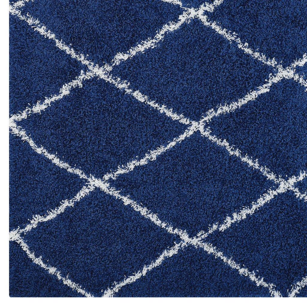 Toryn Diamond Lattice 5x8 Shag Area Rug by Modway