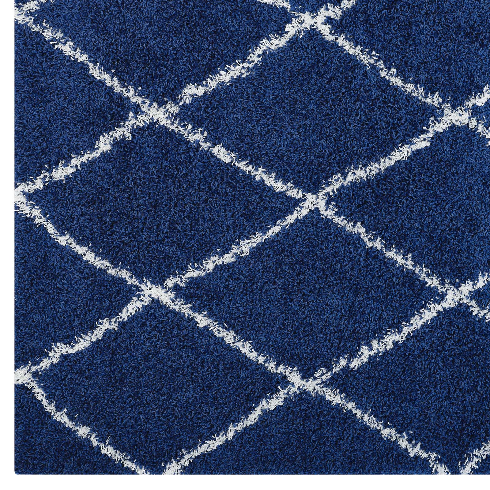 Toryn Diamond Lattice 5x8 Shag Area Rug by Modway