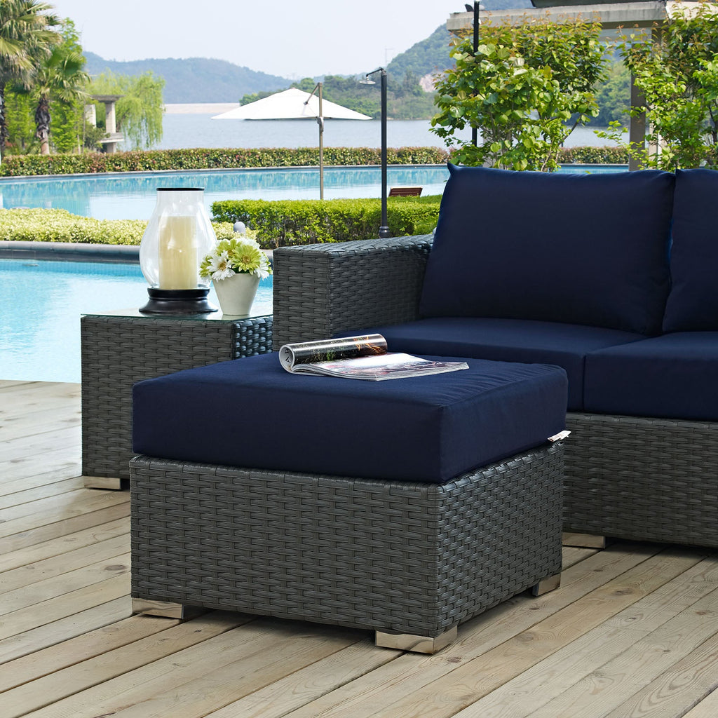 Sojourn Outdoor Patio Sunbrella¨ Ottoman by Modway