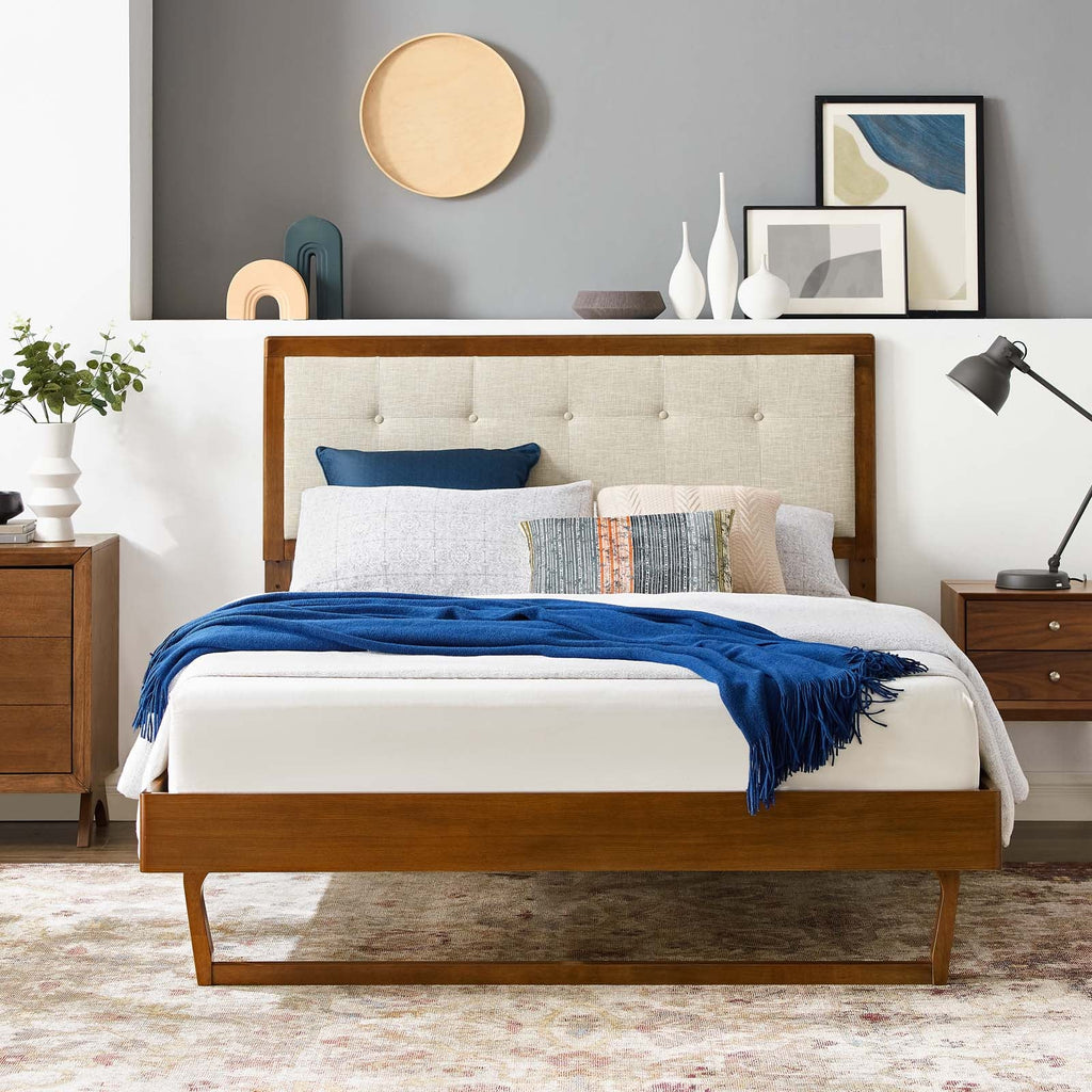 Willow Wood King Platform Bed With Angular Frame by Modway