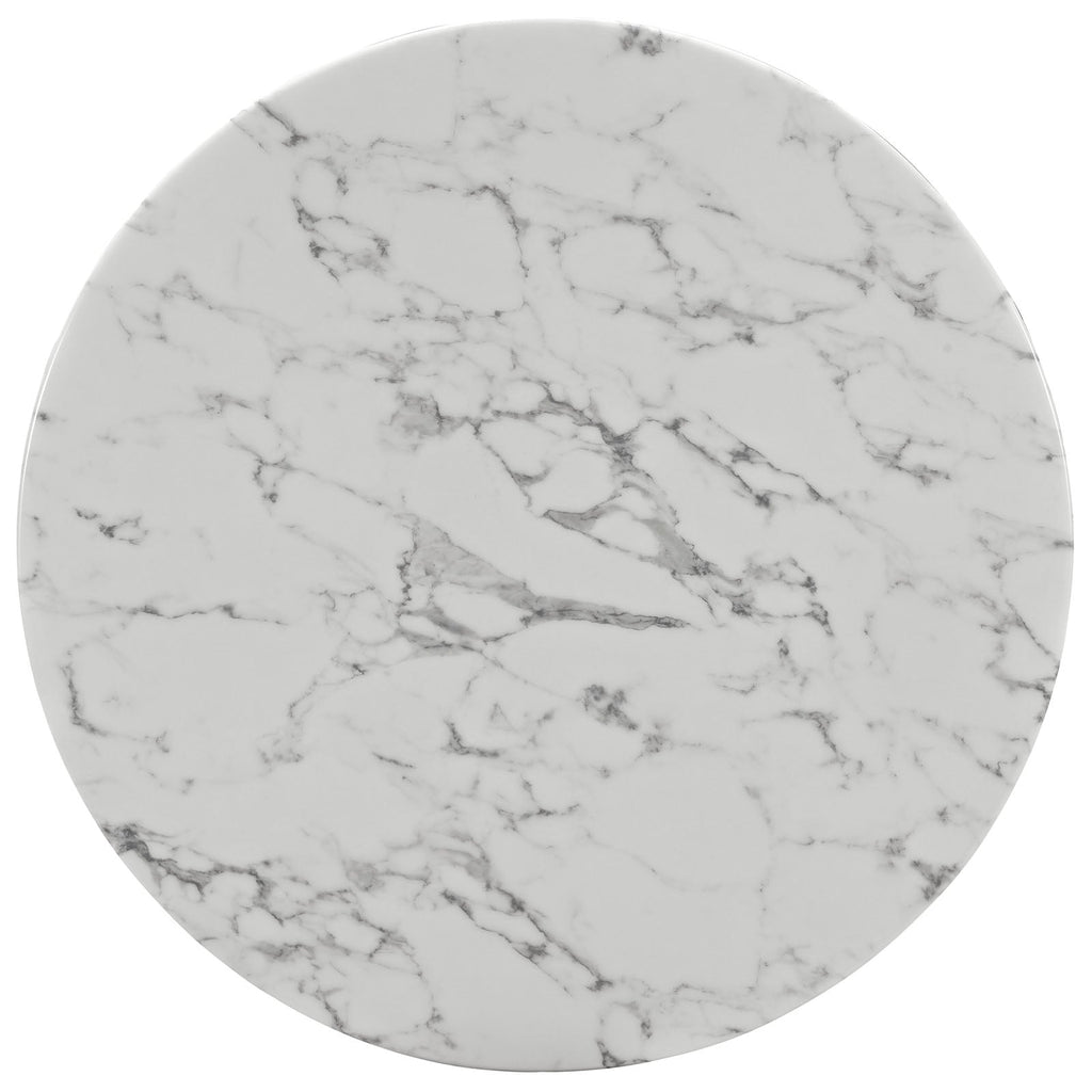 Lippa 40" Round Faux Marble Dining Table by Modway