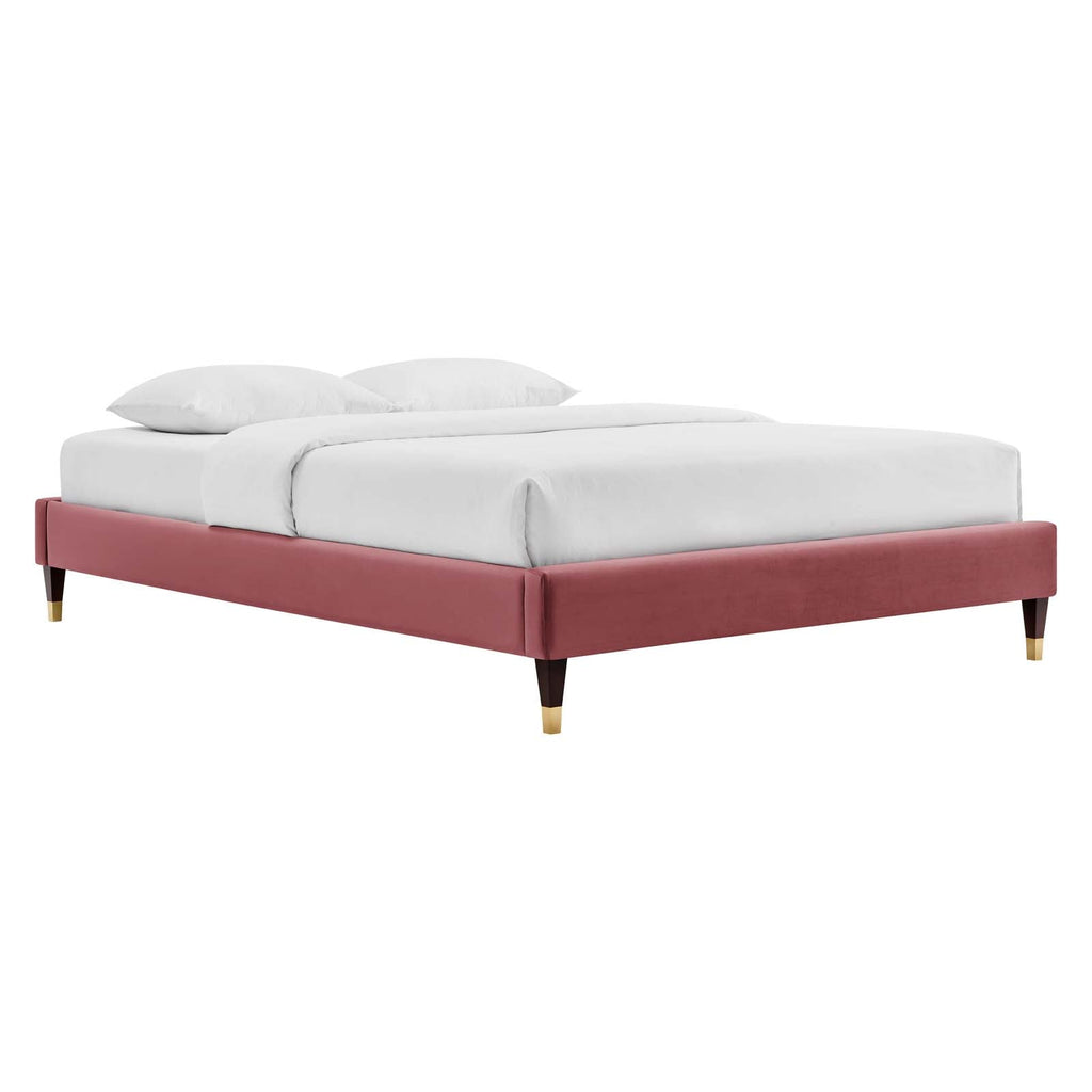Harlow Performance Velvet Twin Platform Bed Frame by Modway
