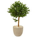 40"  Olive Topiary Artificial Tree in Sand Stone Planter UV Resistant