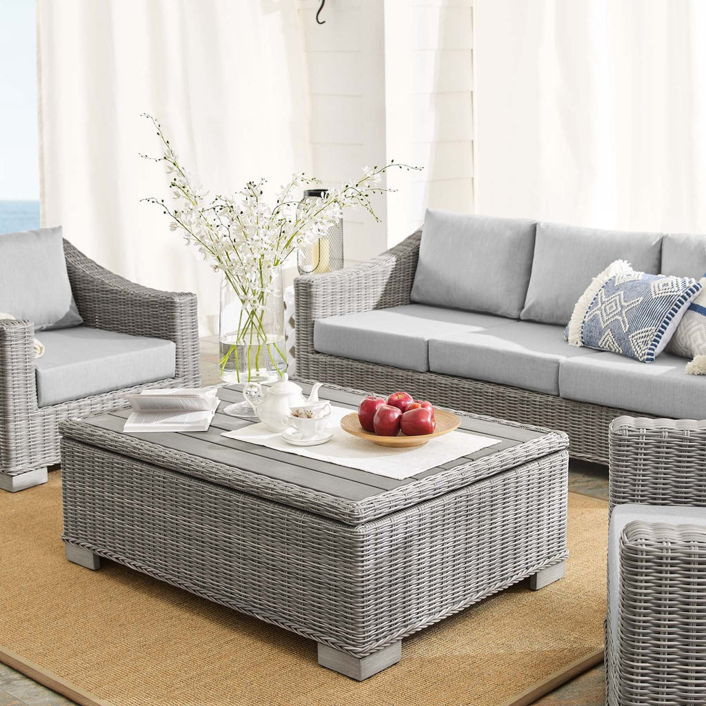 Conway 4-Piece Sunbrella¨ Outdoor Patio Wicker Rattan Furniture Set by Modway