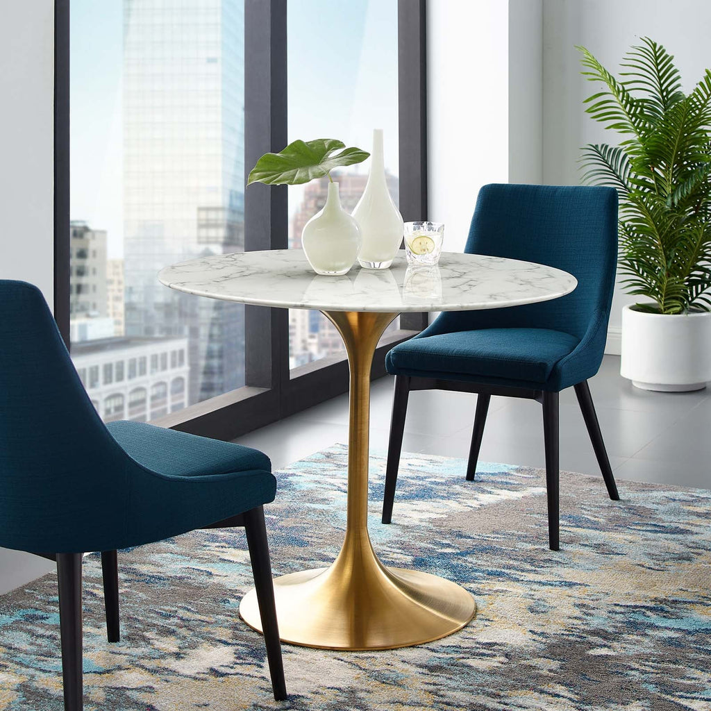Lippa 36" Round Faux Marble Dining Table by Modway