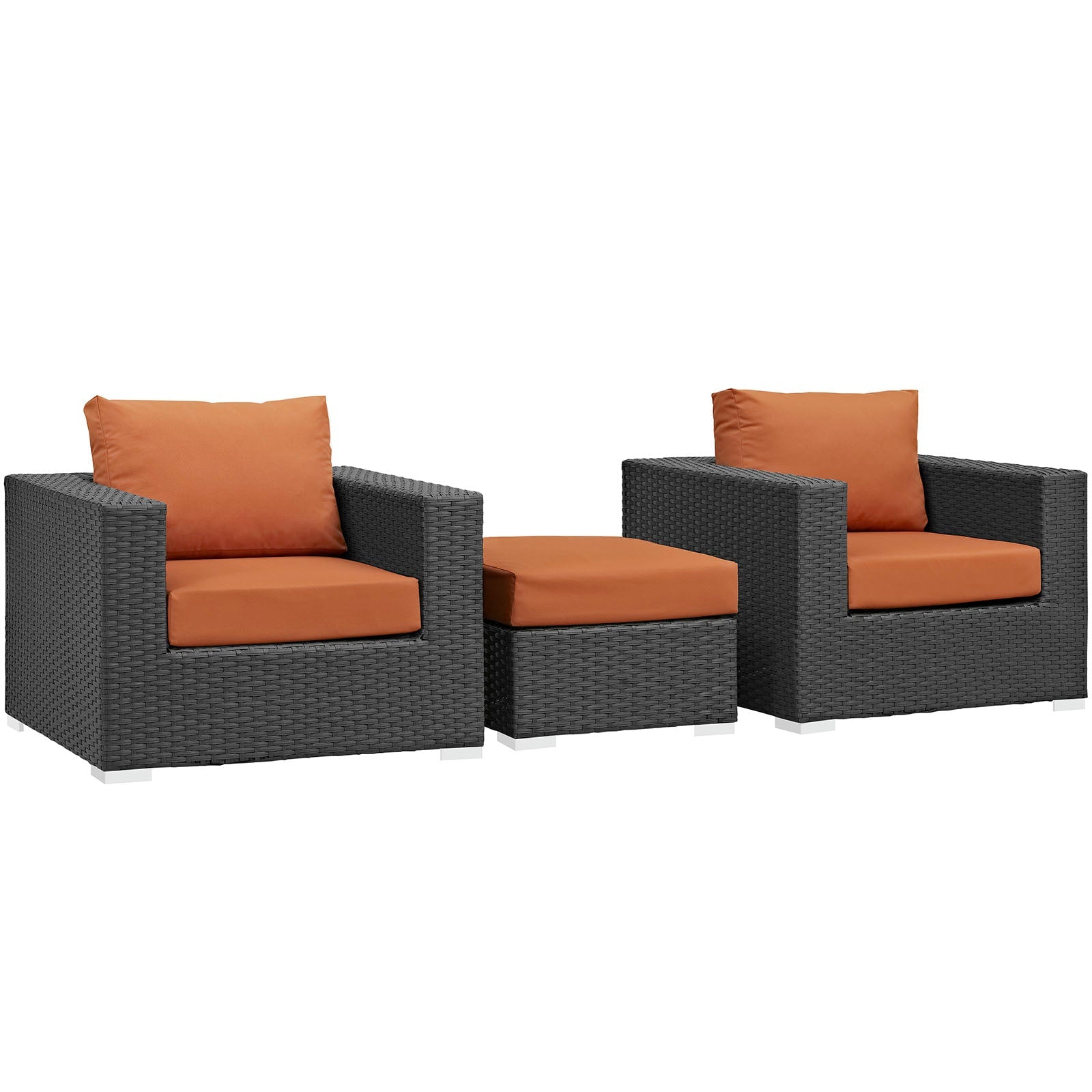 Sojourn 3 Piece Outdoor Patio Sunbrella¨ Sectional Set by Modway