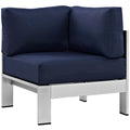 Shore Outdoor Patio Aluminum Corner Sofa by Modway