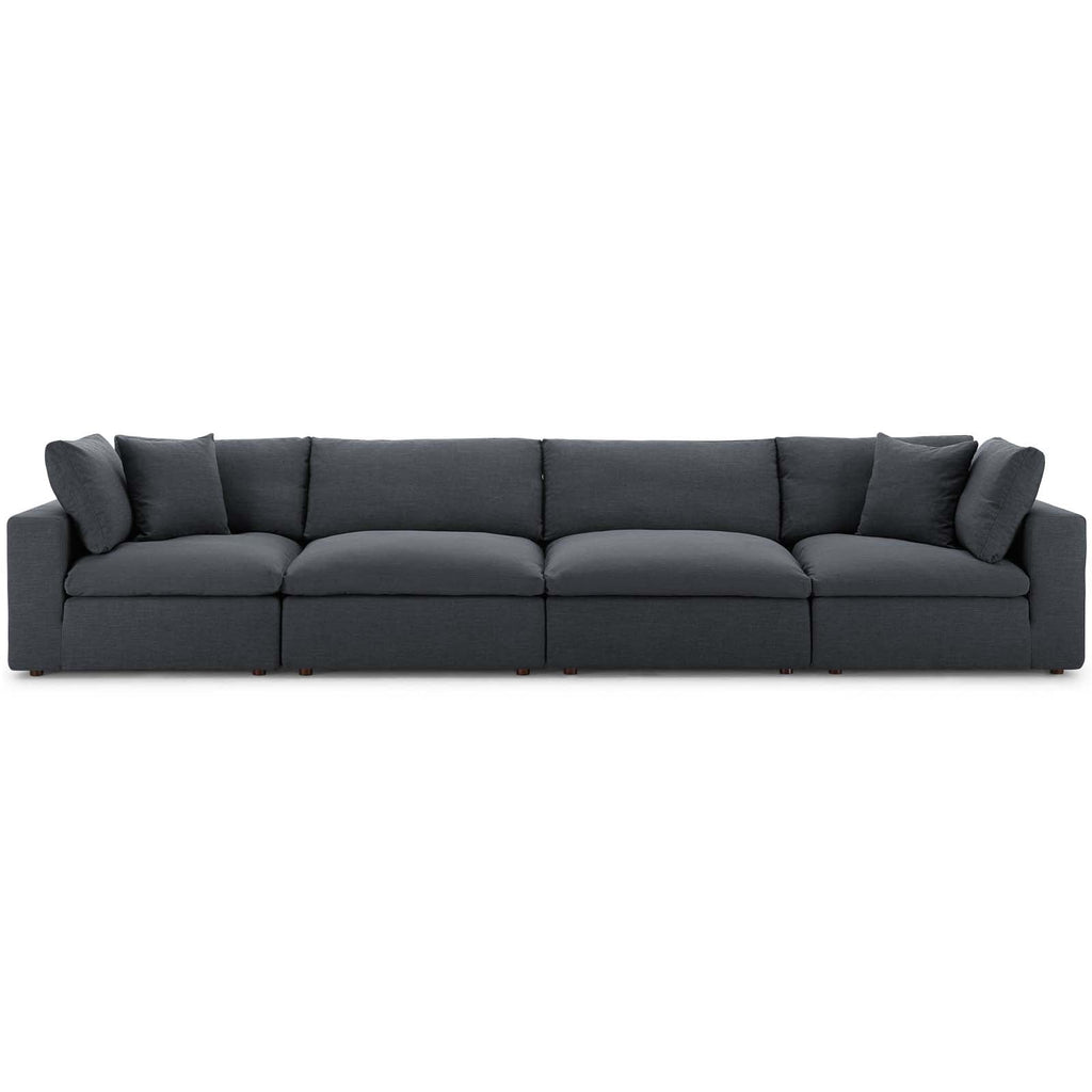 Commix 4 Piece Down Filled Overstuffed Sectional Sofa Set by Modway
