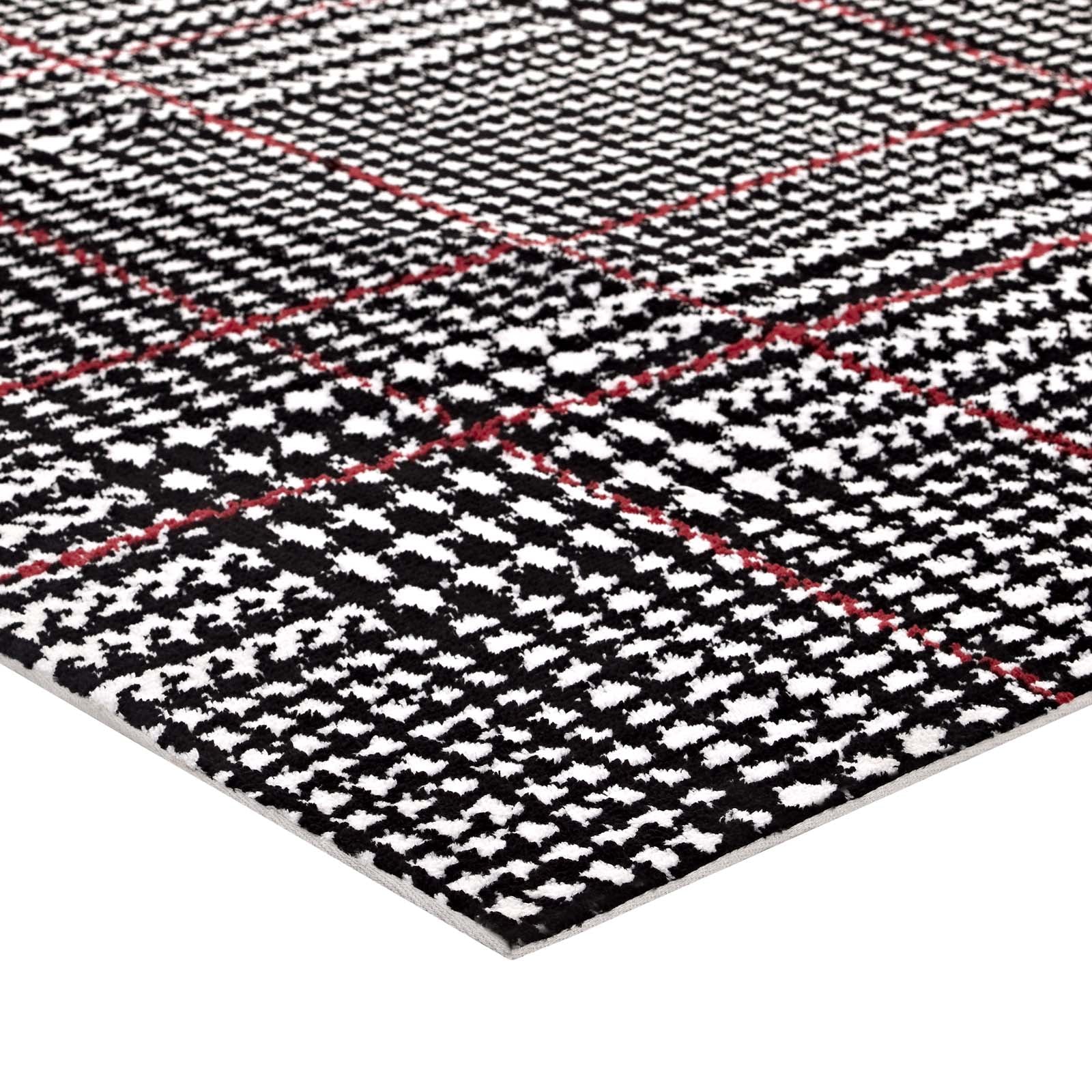 Kaja Abstract Plaid 5x8 Area Rug by Modway