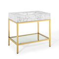 Kingsley 36" Gold Stainless Steel Bathroom Vanity by Modway