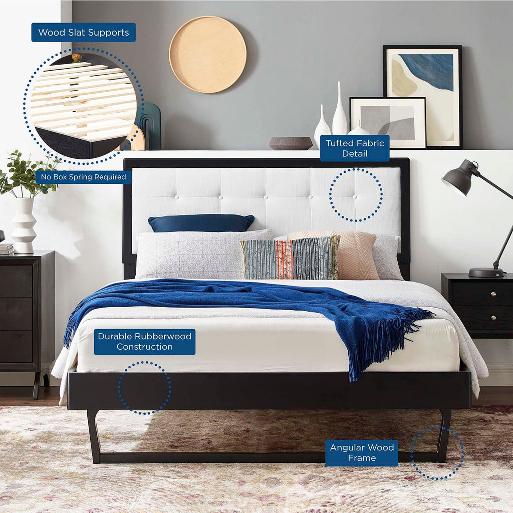Willow Wood Full Platform Bed With Angular Frame by Modway