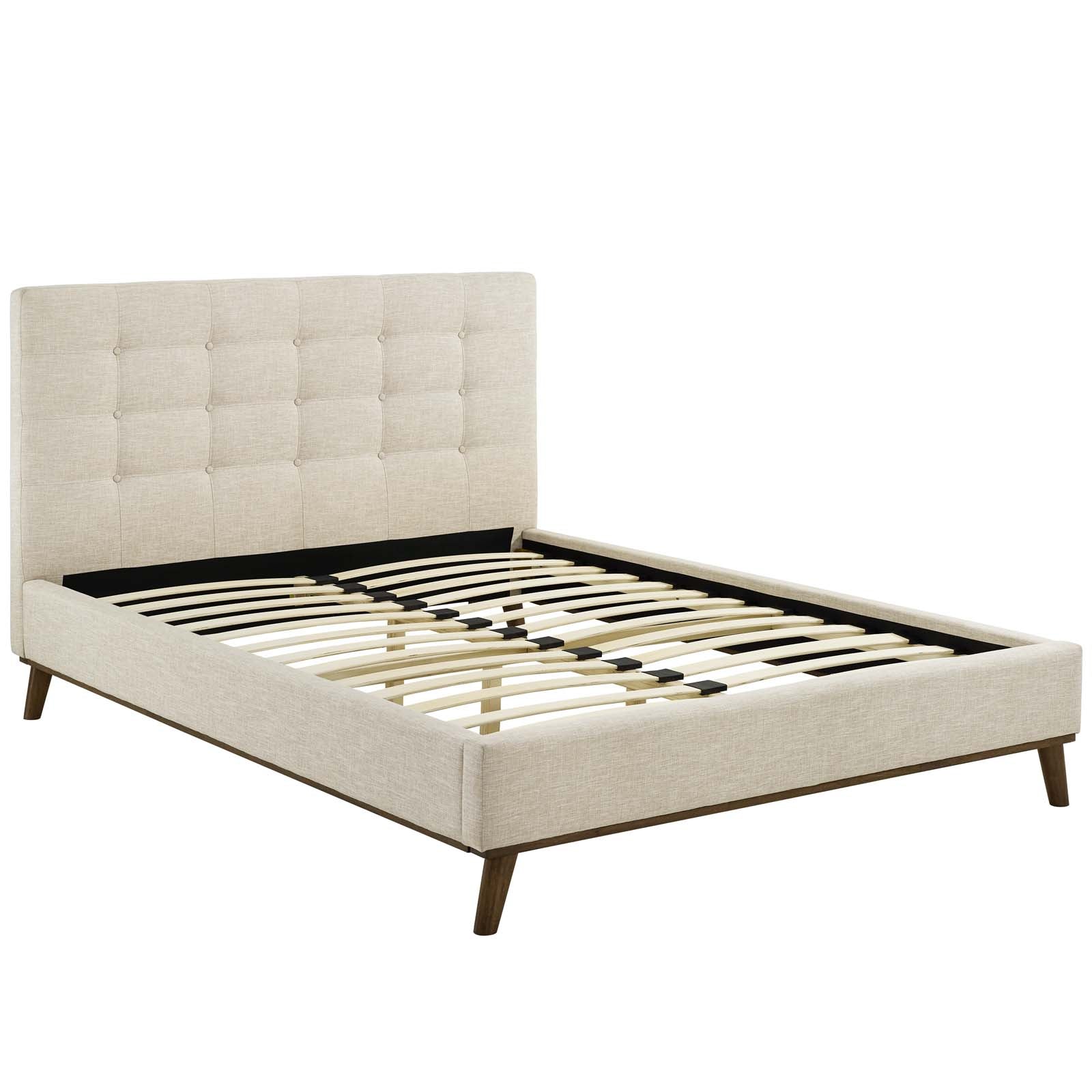 McKenzie Biscuit Tufted Upholstered Fabric Queen Platform Bed by Modway