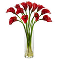 Mini Calla Lily Silk Flower Arrangement