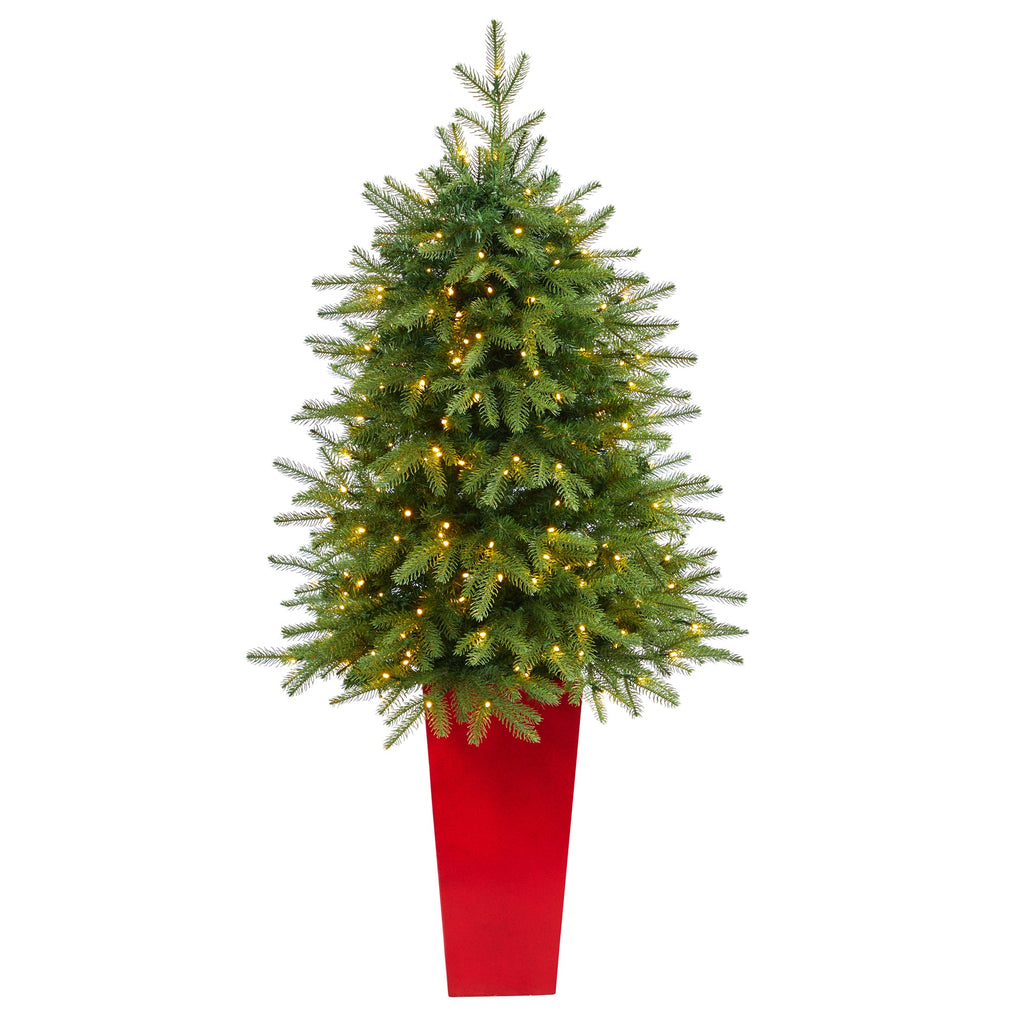 57' Vancouver Fir 'Natural Look' Artificial Christmas Tree w/ 250 Clear LED