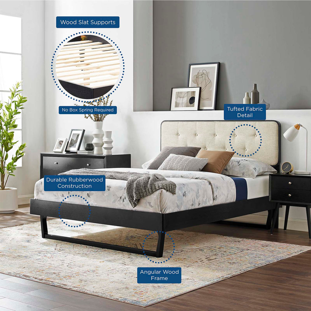 Bridgette Wood Full Platform Bed With Angular Frame by Modway