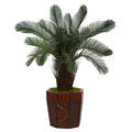 3' Cycas Artificial Tree in Bamboo Planter