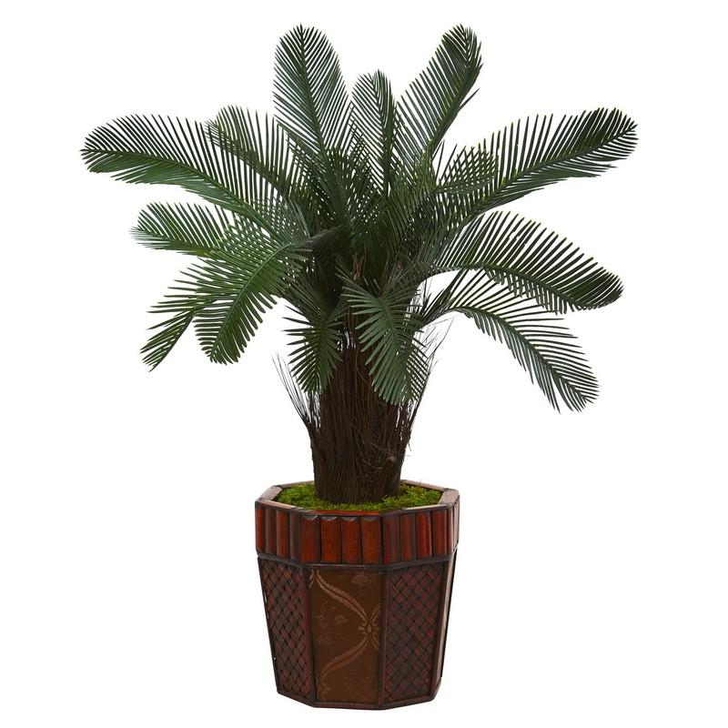 3' Cycas Artificial Tree in Bamboo Planter