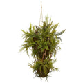 39"  Mixed Forest Foliage and Fern Artificial Hanging Plant