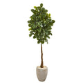 69"  Beech Leaf Artificial Tree in Sand Colored Planter