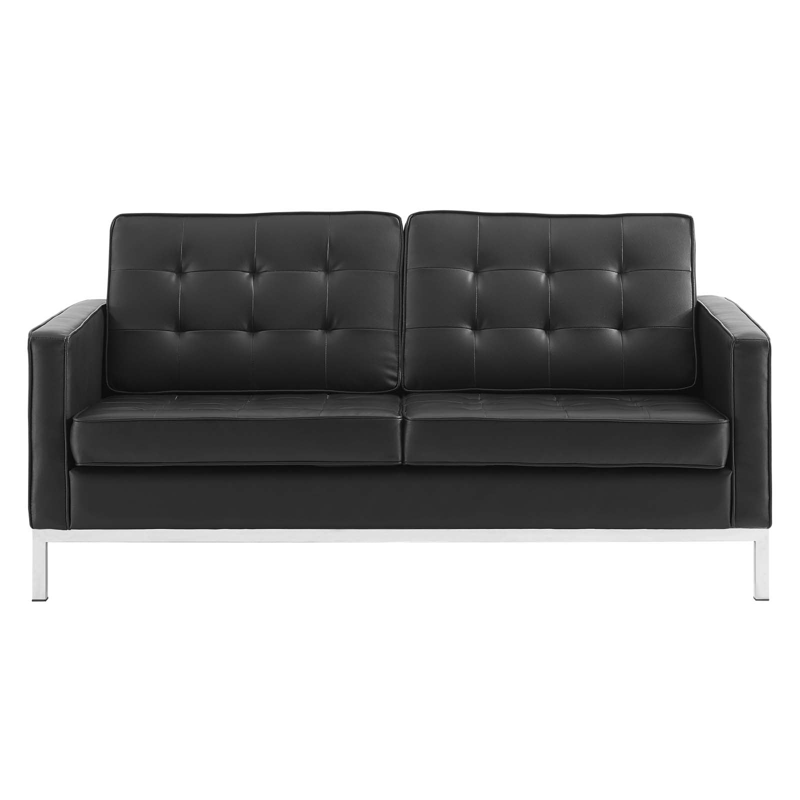 Loft Tufted Vegan Leather Loveseat by Modway