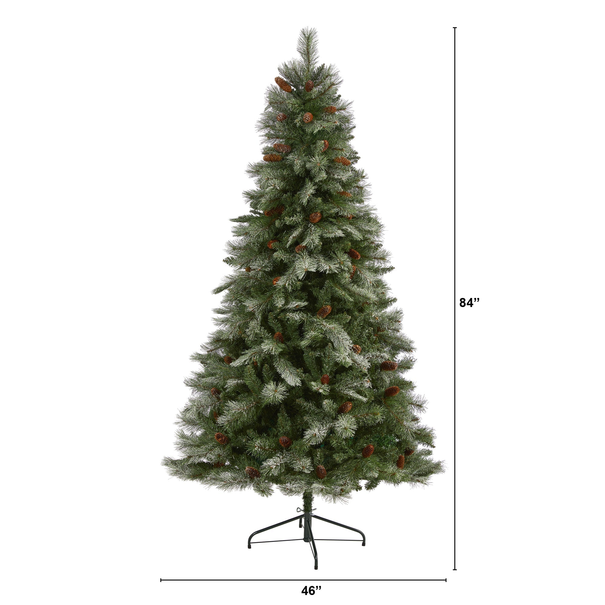 7' Snowed French Alps Mountain Pine Artificial Christmas Tree