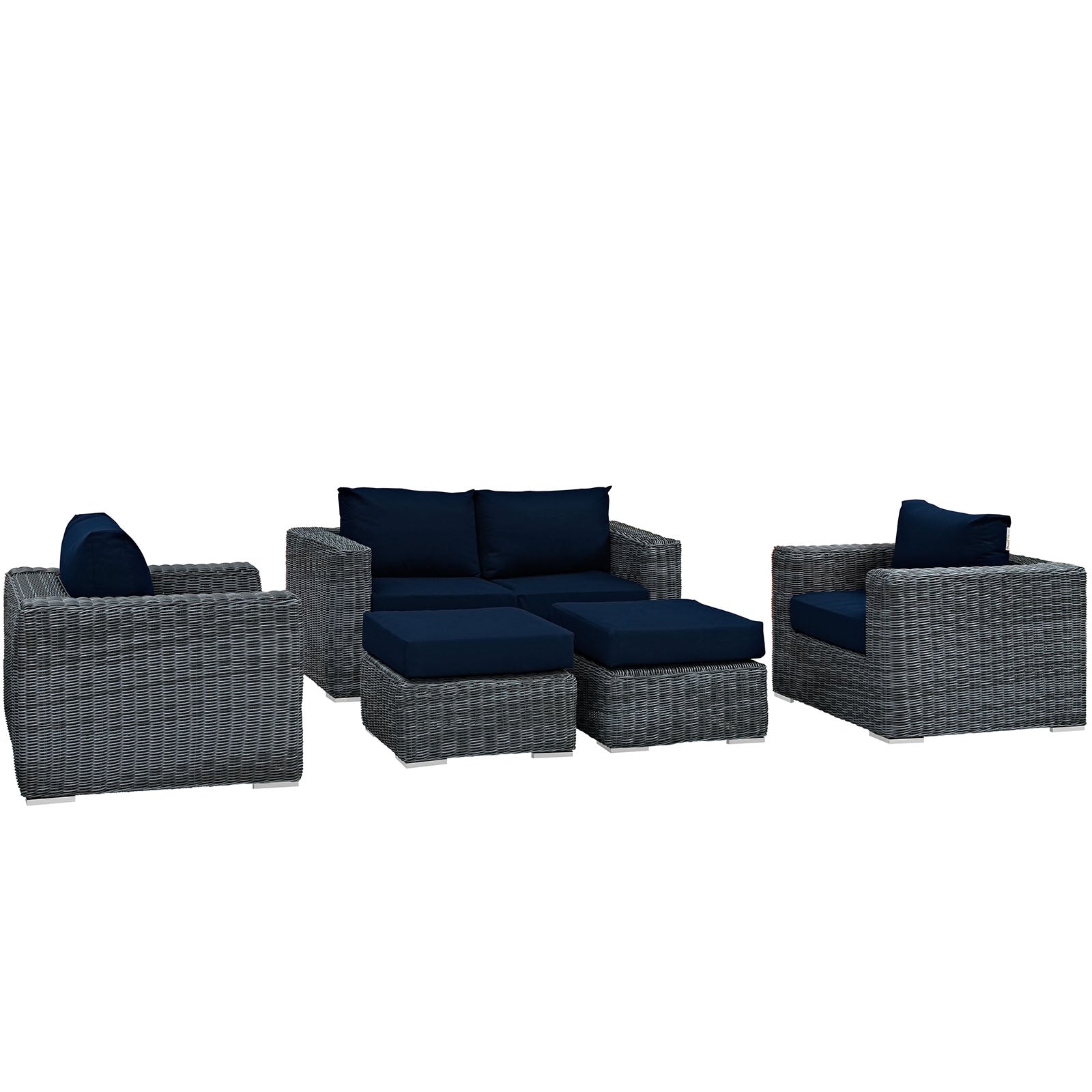 Summon 5 Piece Outdoor Patio Sunbrella¨ Sectional Set by Modway