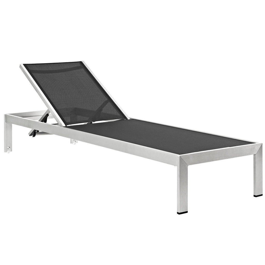 Shore Outdoor Patio Aluminum Chaise with Cushions by Modway