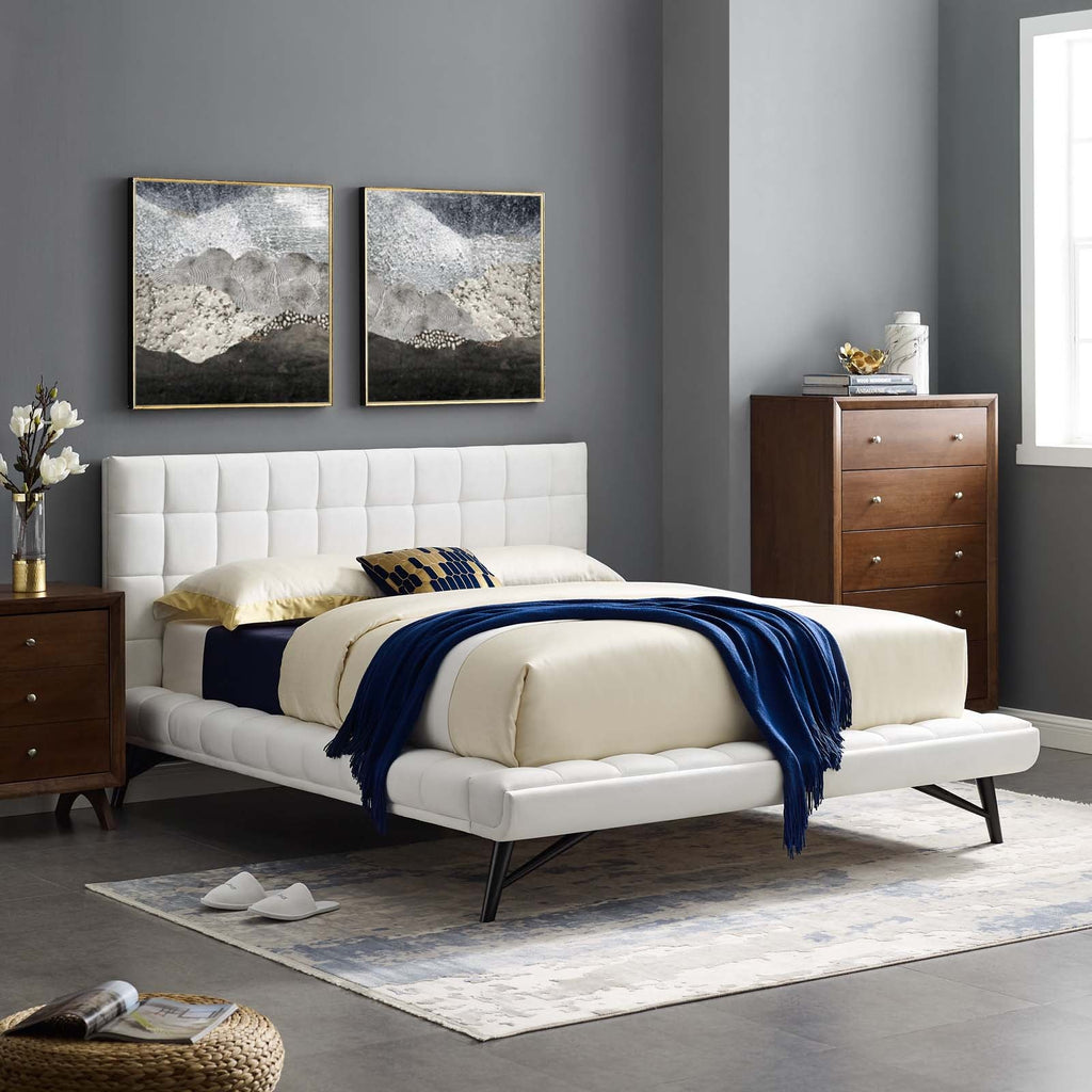 Julia Biscuit Tufted Performance Velvet Queen Platform Bed by Modway