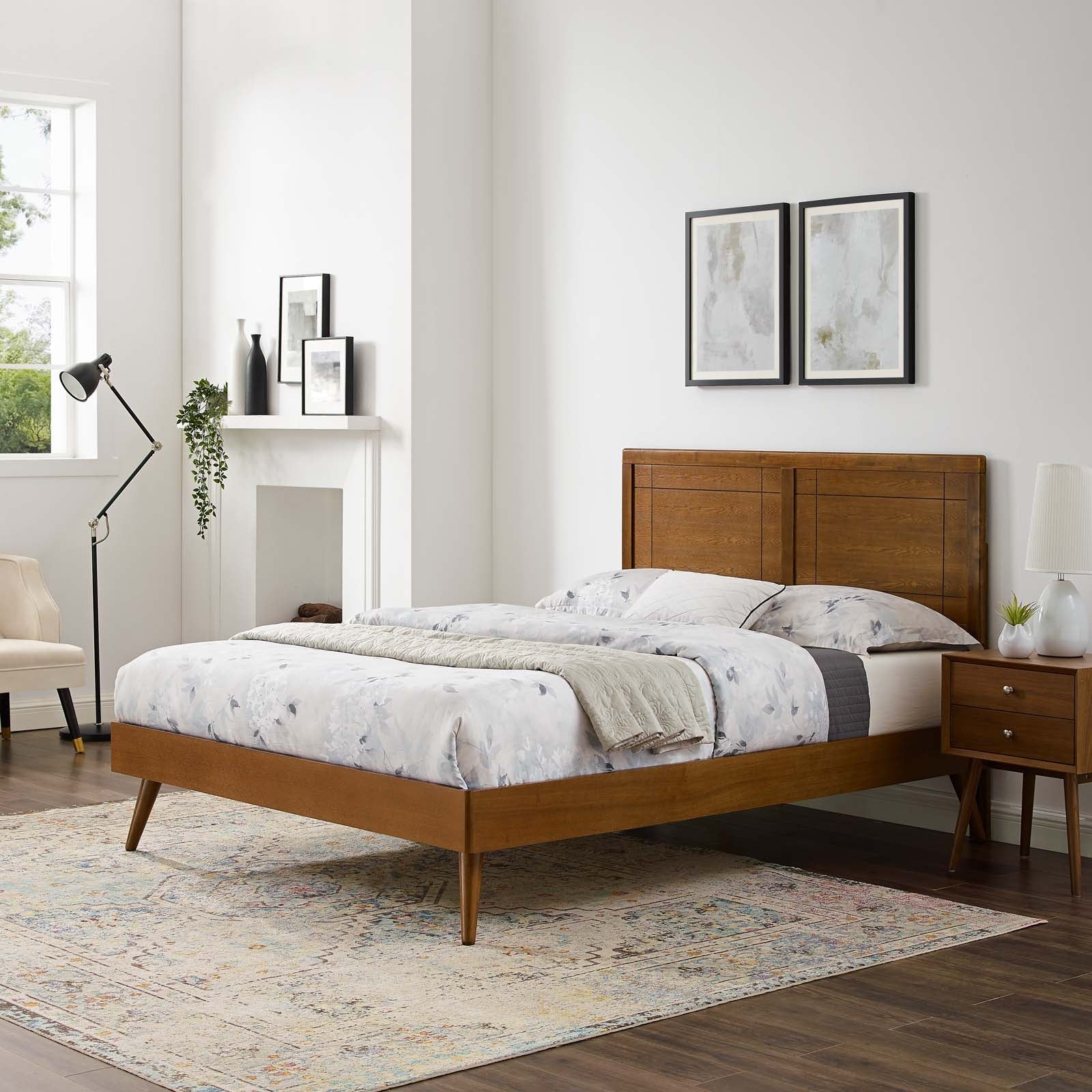 Marlee Wood Twin Platform Bed With Splayed Legs by Modway