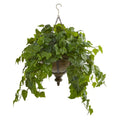 34"  London Ivy Artificial Plant in Hanging Bowl (Real Touch)