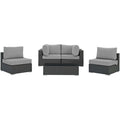 Sojourn 5 Piece Outdoor Patio Sunbrella¨ Sectional Set by Modway
