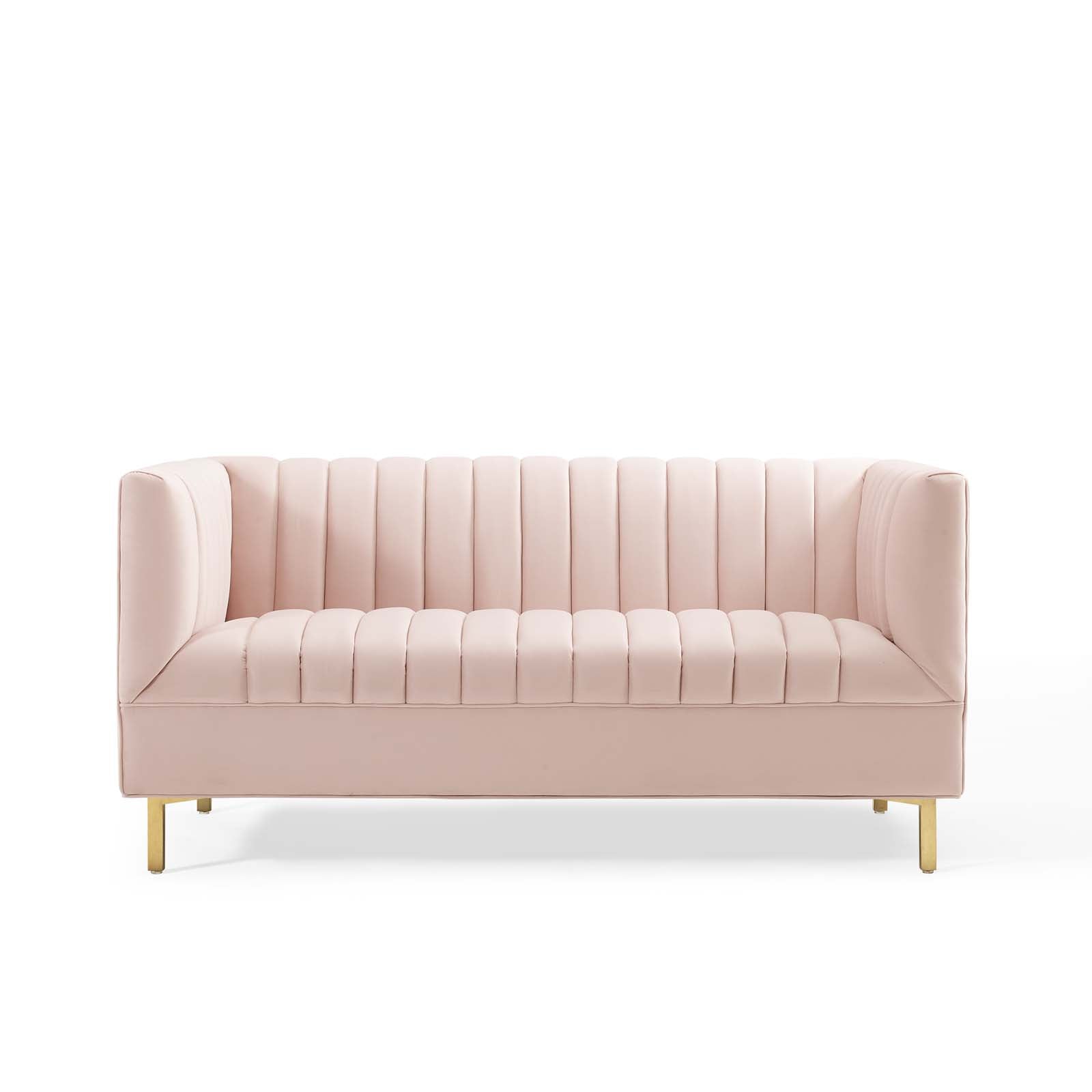 Shift Channel Tufted Performance Velvet Loveseat by Modway